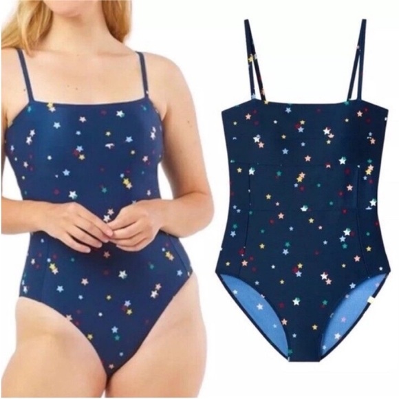 New! Summersalt x The Home Edits Oasis Deep Sea One Piece Stars Swimsuit - Picture 3 of 8